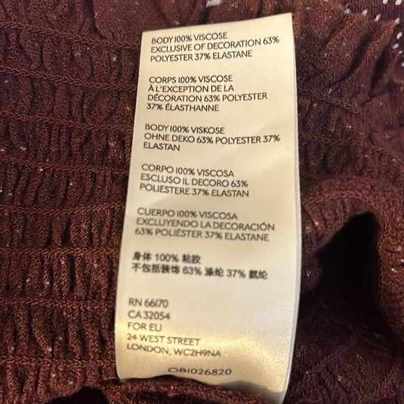 Urban Outfitters | New smocked crop blouse/top Womens size M blouson long sleeve - Picture 10 of 11